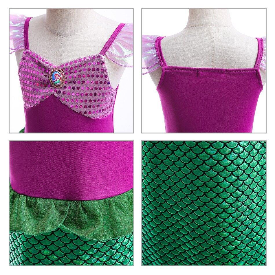 Ariel - Pequena Sereia Luxo - Fantasia Infantil - Princesas - Fantasia Infantil
