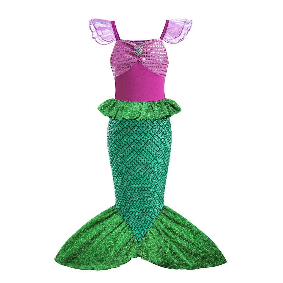 Ariel - Pequena Sereia Luxo - Fantasia Infantil - Princesas - Fantasia Infantil