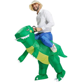 Fantasia Humano Monta em Dinossauro Inflável - Fantasia Infantil