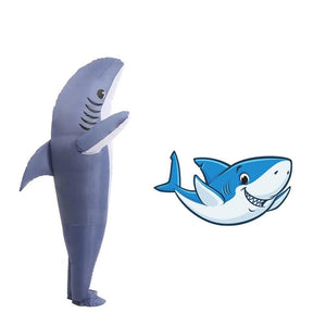 Fantasia Inflável Tubarão Baby Shark - Adulto - Fantasia Infantil